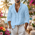 Mediterranean Linen Shirt: The Summer Essential for a Flawless Look.
