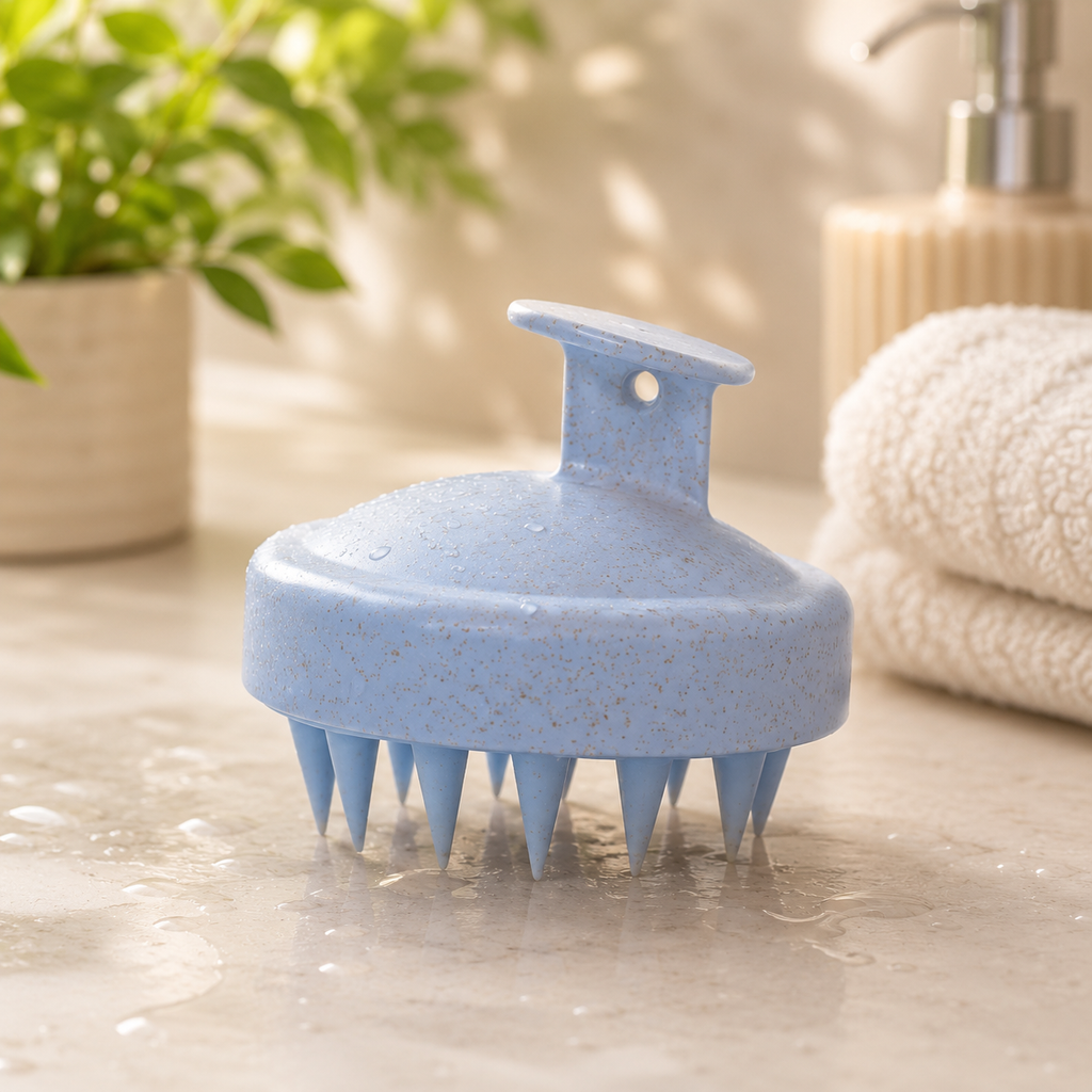 Sistema de Terapia Capilar Ergonómico: Cepillo Masajeador y Exfoliante de Alta Precisión