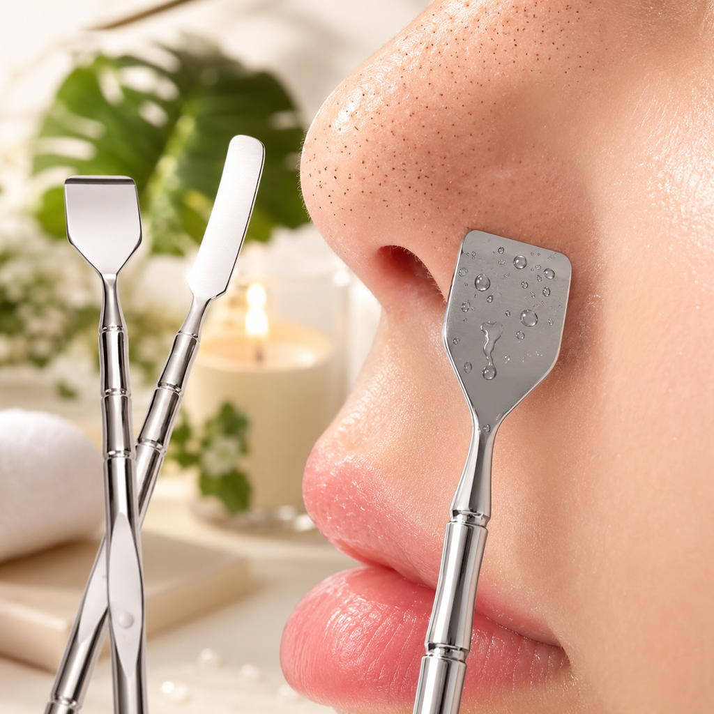 Removedor de espinillas de doble punta (Limpiador de poros faciales y exfoliante)