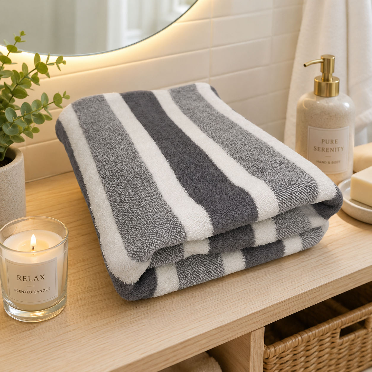 Hotel-Quality Bath Towel – Maximum Absorbency, Quick-Drying, and Great Durability. (70x130cm)