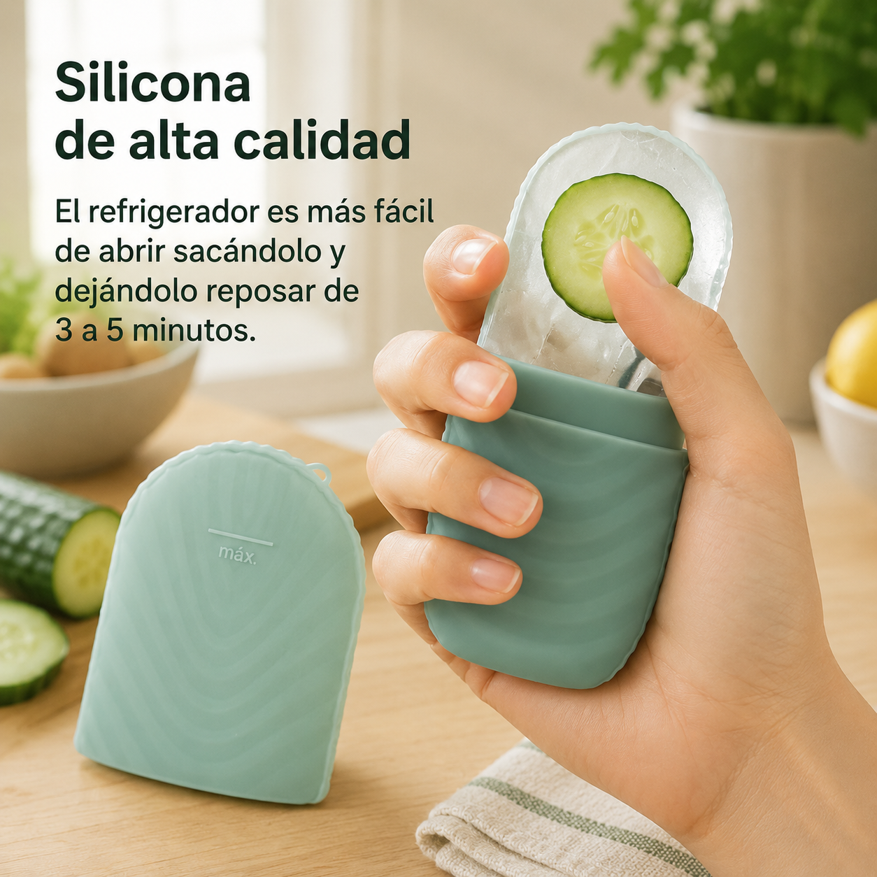 Rodillo de Hielo Facial de Silicona | Masajeador Efecto Lifting y Antiedad