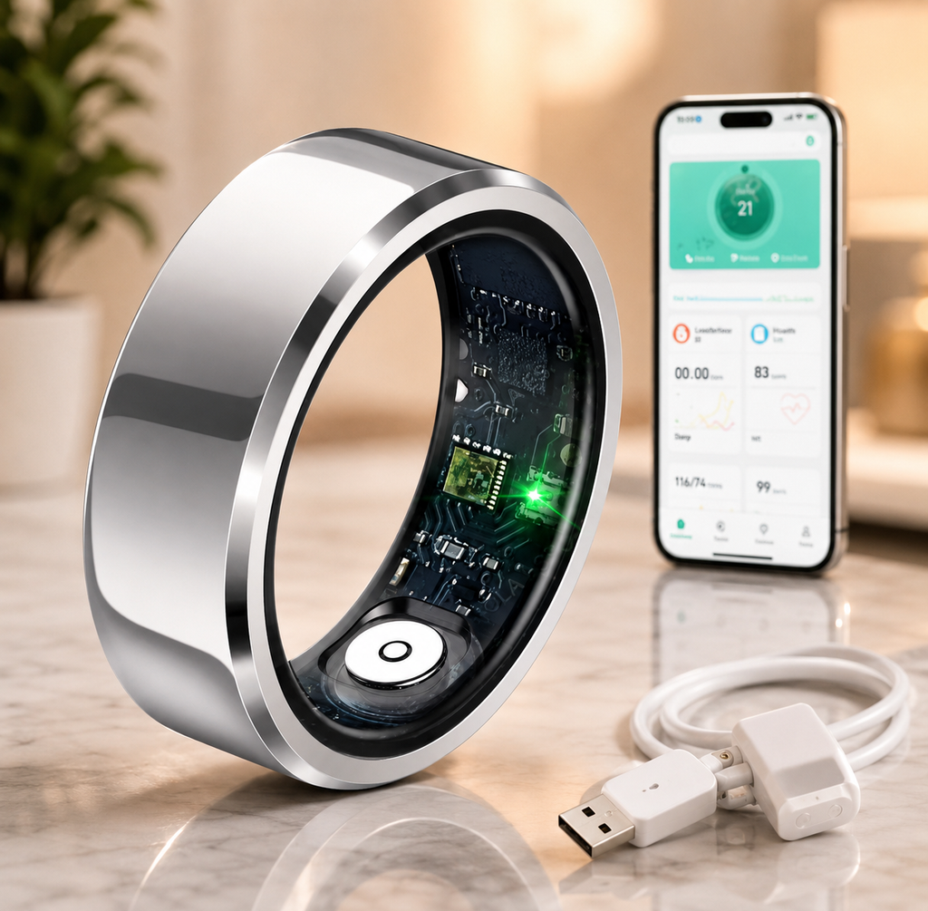 Anillo Inteligente de Salud: Monitoreo Clínico de Presión y Ritmo Cardíaco 24/7