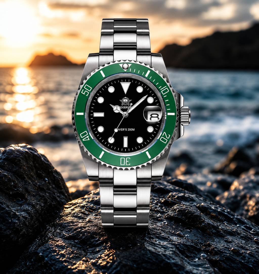 Reloj Deportivo de Lujo para Hombre en Acero Inoxidable – Resistente al Agua 200M