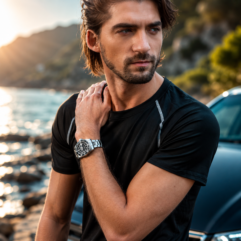 Reloj Deportivo de Lujo para Hombre en Acero Inoxidable – Resistente al Agua 200M
