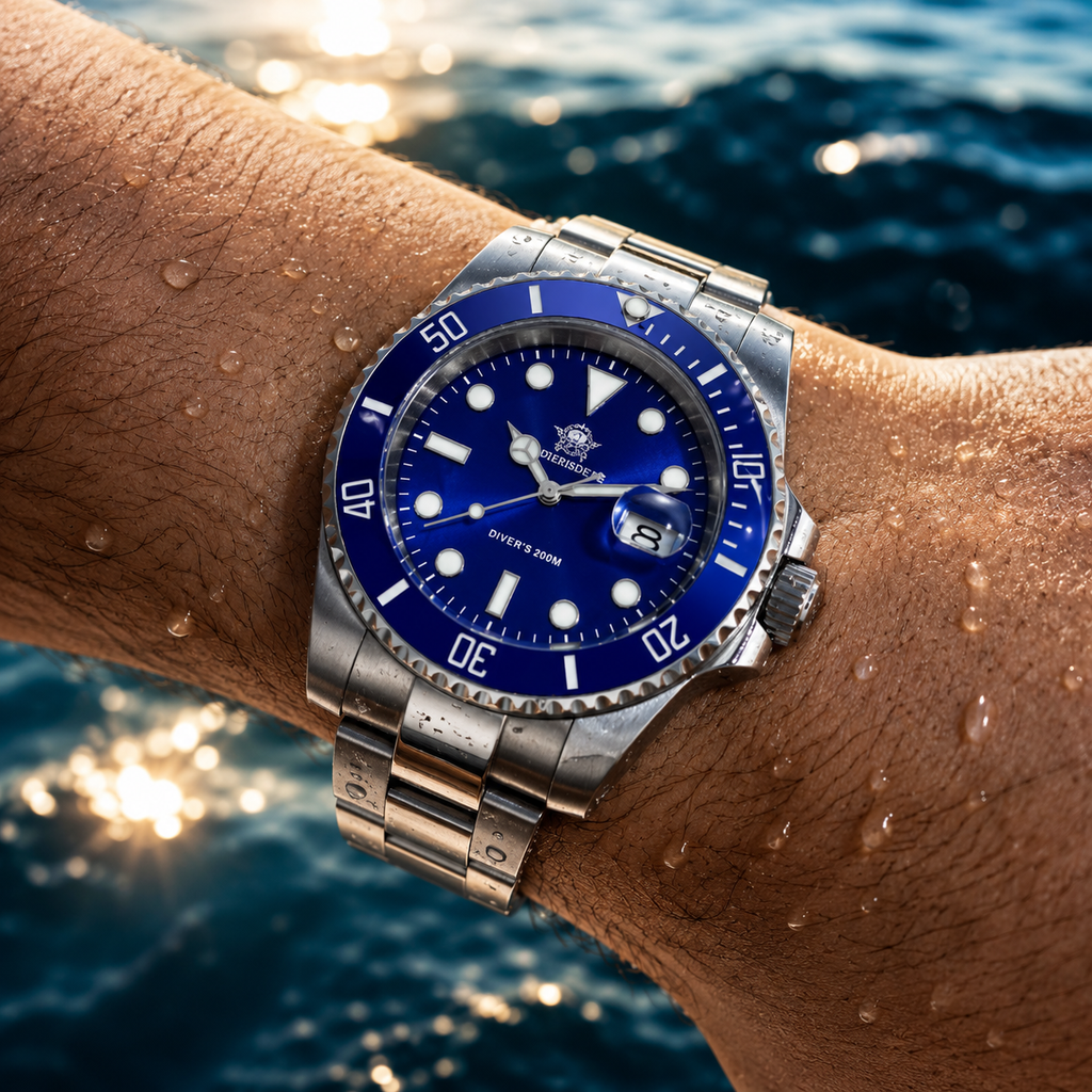 Reloj Deportivo de Lujo para Hombre en Acero Inoxidable – Resistente al Agua 200M