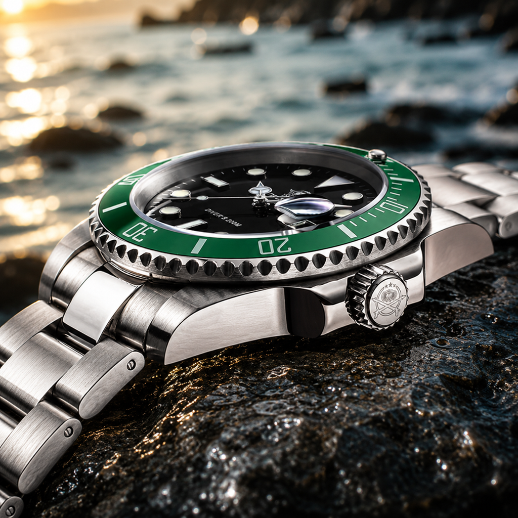 Reloj Deportivo de Lujo para Hombre en Acero Inoxidable – Resistente al Agua 200M